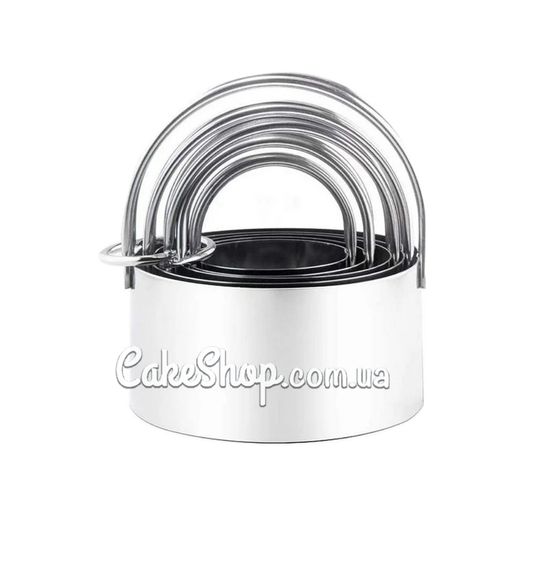 ⋗ Набор металлических рубок с ручками Круг, 5 шт купить в Украине ➛ CakeShop.com.ua, фото