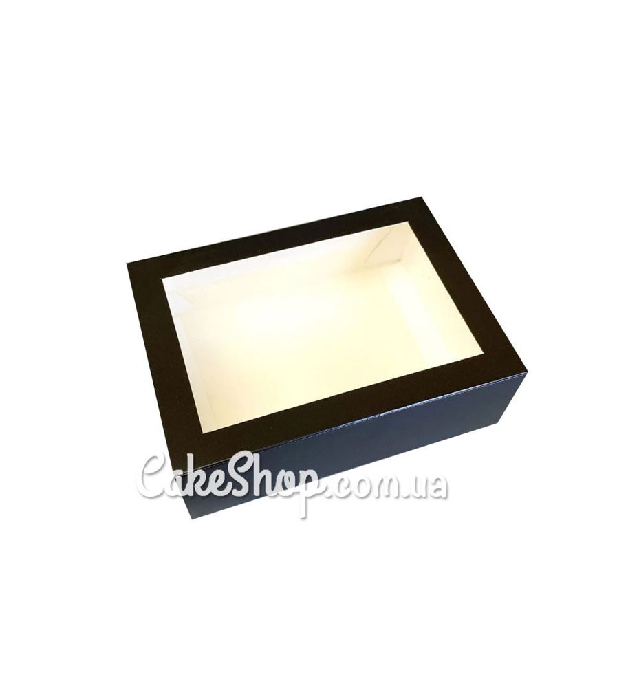 Коробка-пенал с окном Черная, 11,5х15,5х5 см - фото