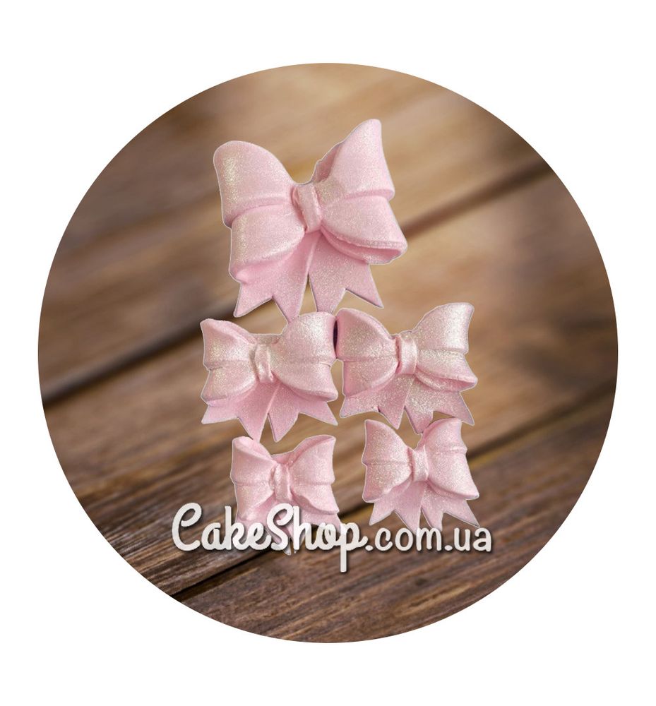 Сахарные фигурки Бантики розовые ТМ Ириска - фото