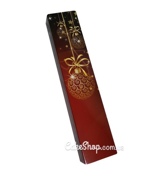 ⋗ Коробка пенал Новорічна, 26,5х5,5х3,5 см купити в Україні ➛ CakeShop.com.ua, фото