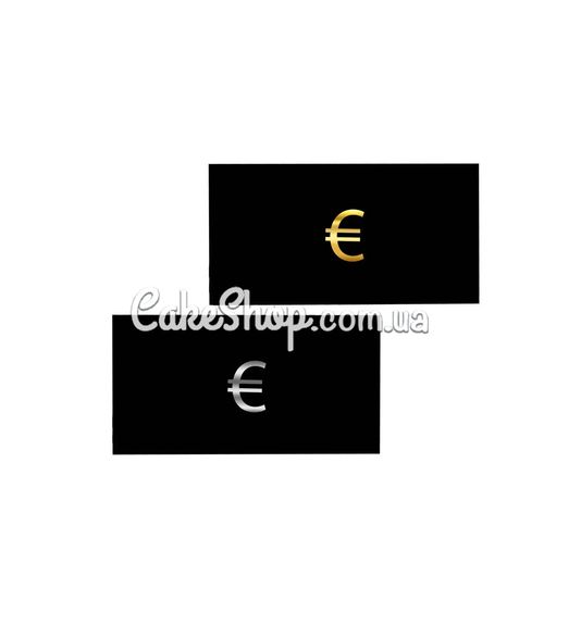 ⋗ Конверт подарунковий Знак євро чорний, 1 шт купити в Україні ➛ CakeShop.com.ua, фото