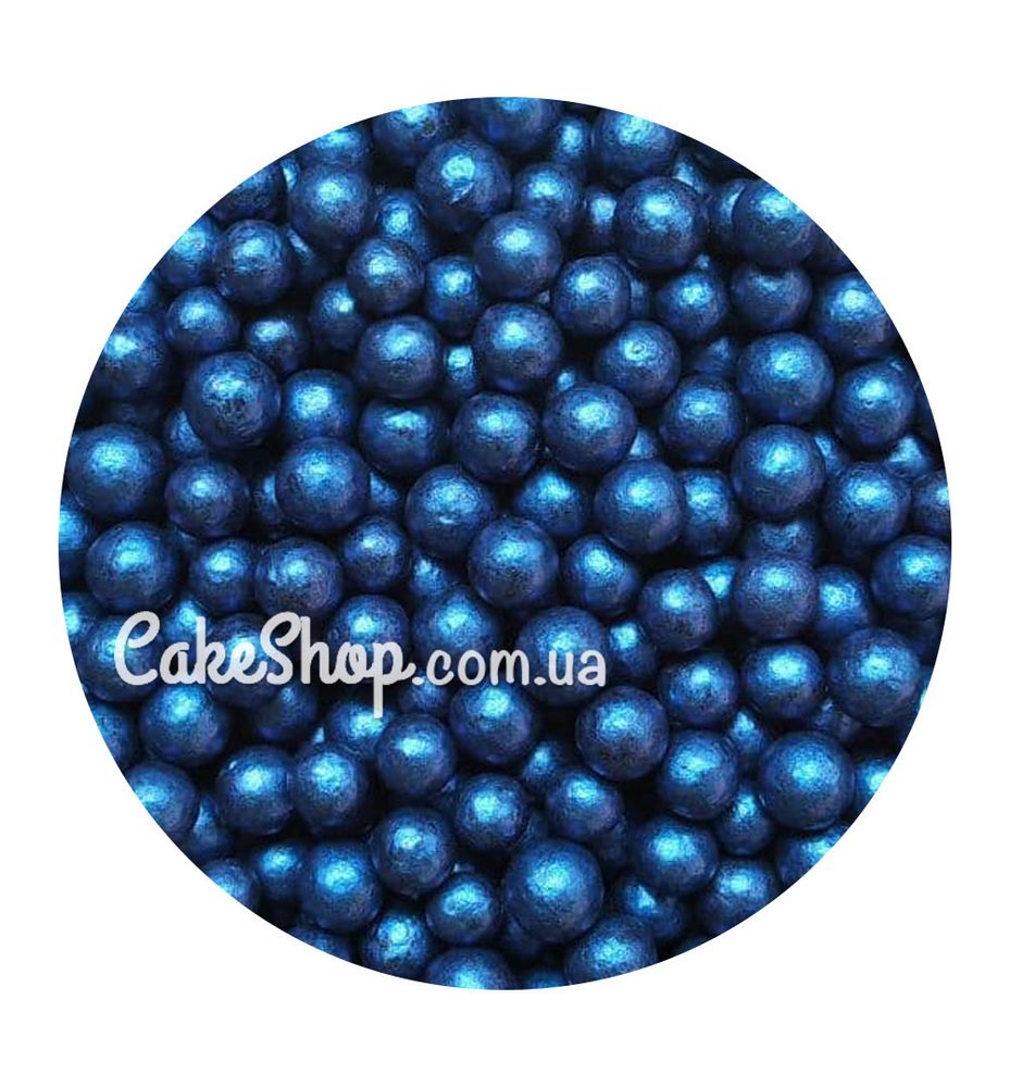 Жемчуг сахарный Королевский Синий 7 мм, 50 г - фото