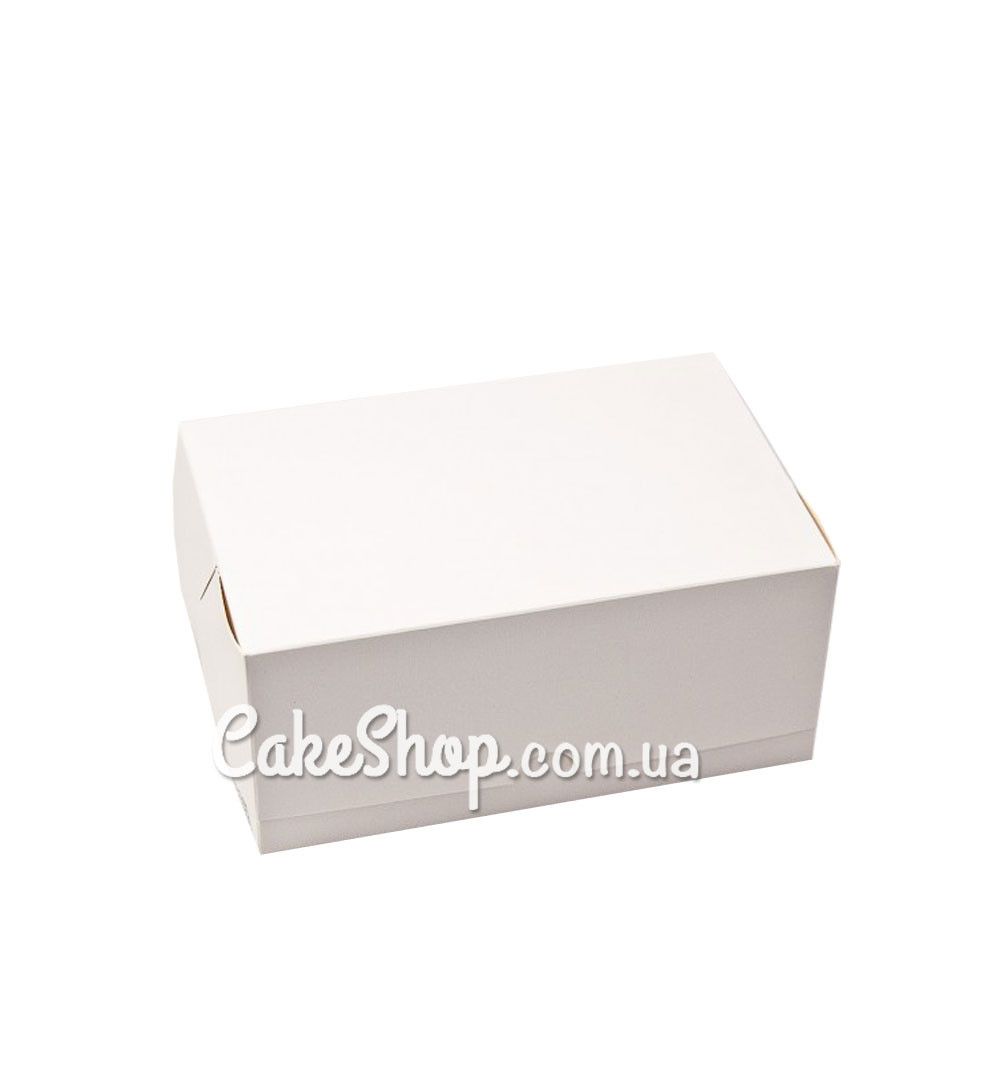 ⋗ Коробка-контейнер для десертів Біла, 18х12х8 см купити в Україні ➛ CakeShop.com.ua, фото