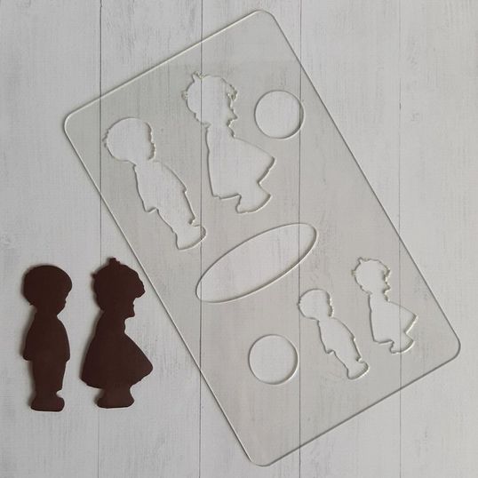 ⋗ Трафарет для шоколаду Діти купити в Україні ➛ CakeShop.com.ua, фото