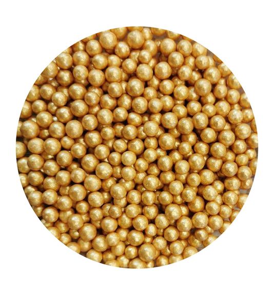 ⋗ Перлини цукрові Золото перламутрові 5 мм, 50 г купити в Україні ➛ CakeShop.com.ua, фото