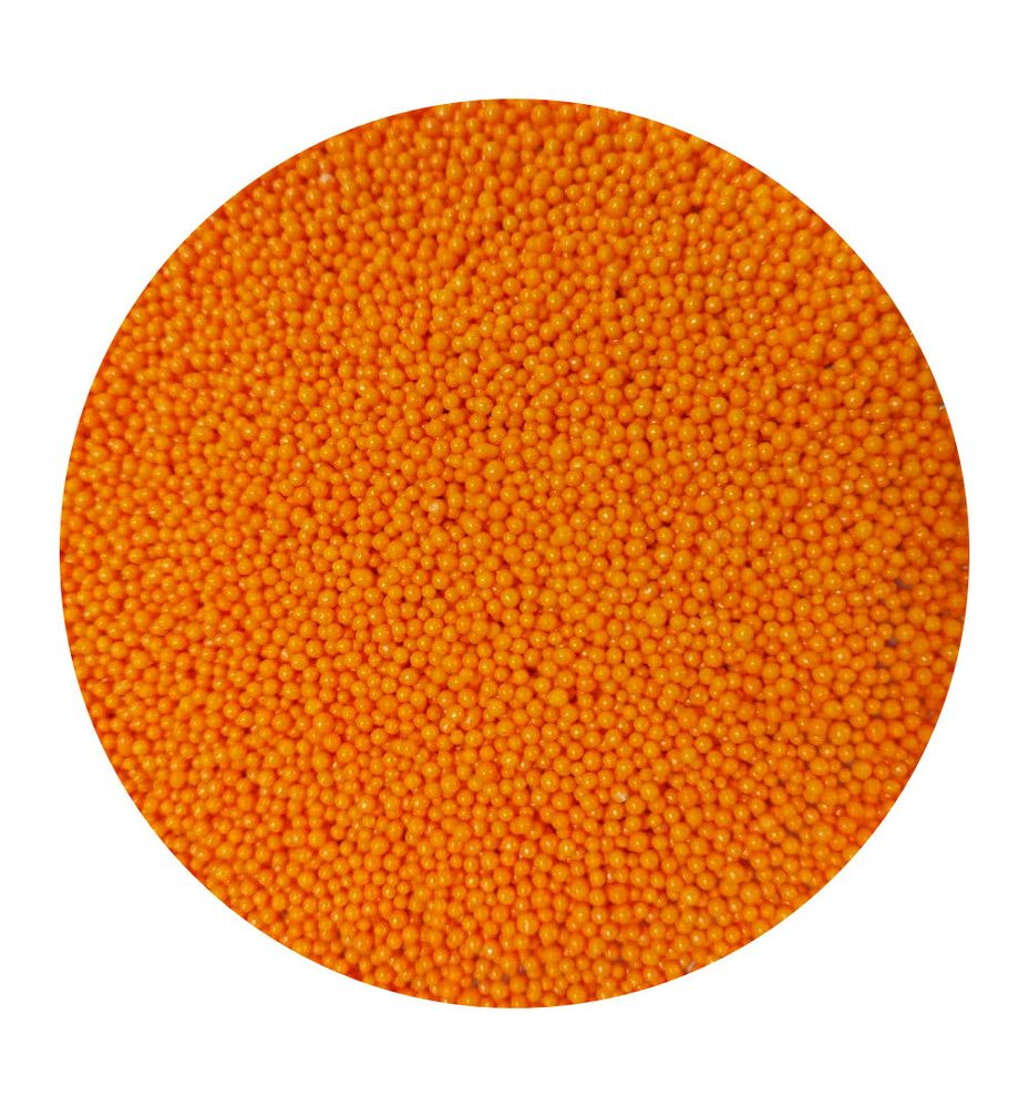 Посыпка сахарная шарики Оранжевые 1 мм, 50 г - фото