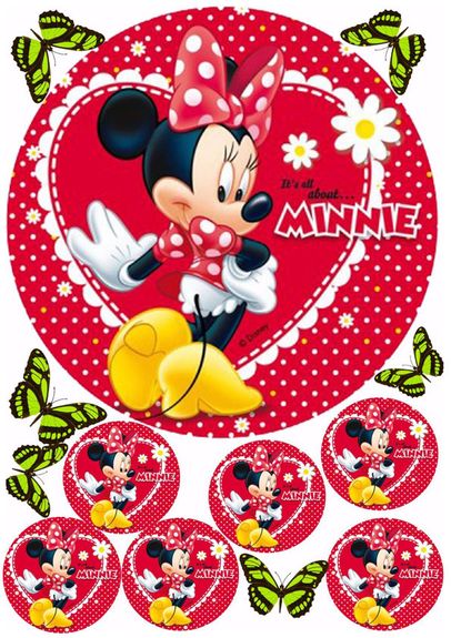 ⋗ Вафельная картинка Минни Маус 24 купить в Украине ➛ CakeShop.com.ua, фото