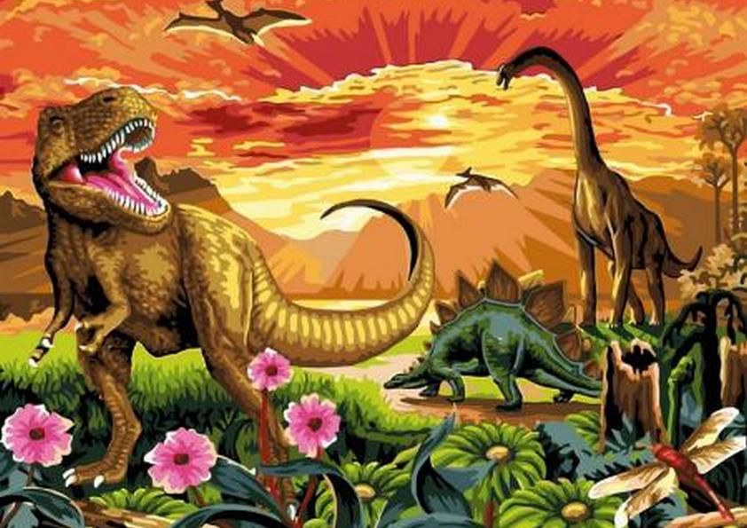 ⋗ Вафельна картинка Динозаври 4 купити в Україні ➛ CakeShop.com.ua, фото