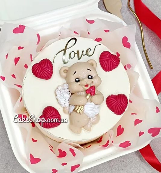 ⋗ Акриловый топпер DZ боковой надпись Love 7 см золото купить в Украине ➛ CakeShop.com.ua, фото