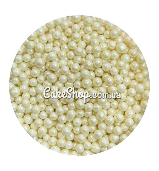 ⋗ Посыпка шарики Кремовые перламутровые 5 мм, 50 г купить в Украине ➛ CakeShop.com.ua, фото