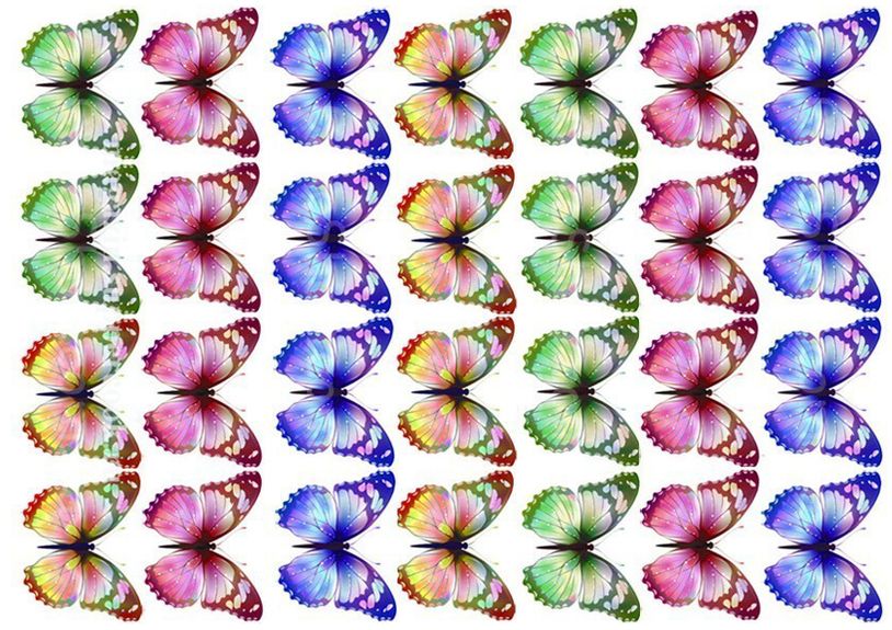 ⋗ Вафельная картинка Бабочки 2 купить в Украине ➛ CakeShop.com.ua, фото
