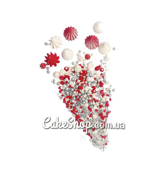 ⋗ Цукровий набір прикрас конусний Сніжне сяйво ТМ Сладо купити в Україні ➛ CakeShop.com.ua, фото