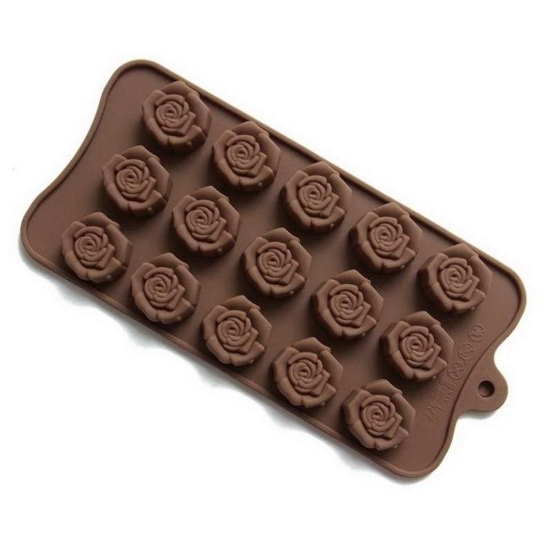 Силиконовая форма для льда и шоколада Розочки мини - фото