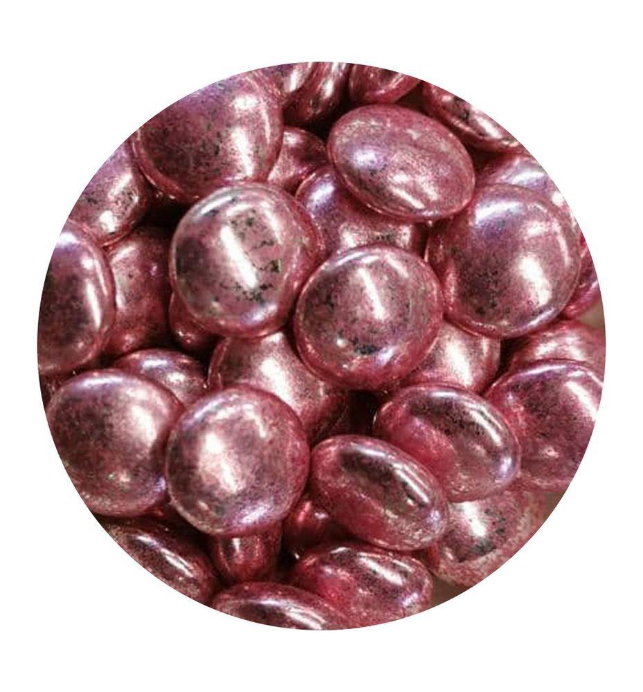 Декор шоколадный Монетки розовые - фото