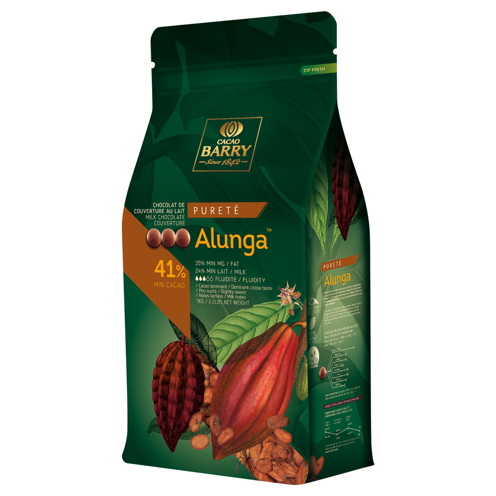 Молочный шоколад Alunga Cacao barry 41%, 1кг - фото