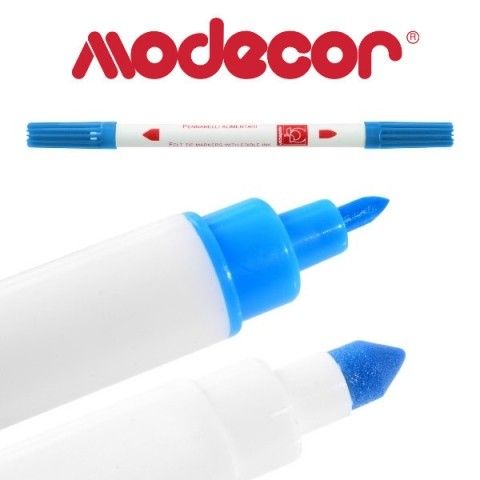 Харчовий маркер подвійний Блакитний MODECOR - фото