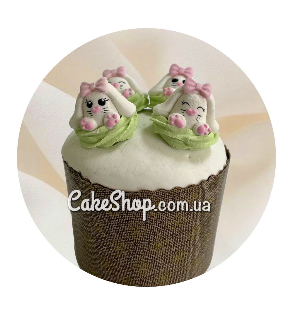 ⋗ Цукрові фігурки Зайчик в гніздечку ТМ KD купити в Україні ➛ CakeShop.com.ua, фото