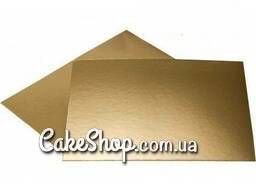 Підложка під торт прямокутна золота 40х60, h-3 мм - фото