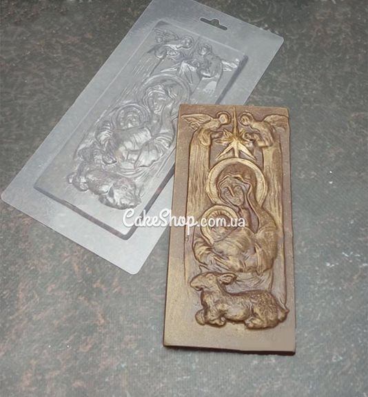 ⋗ Пластикова форма для шоколаду плитка До Різдва купити в Україні ➛ CakeShop.com.ua, фото