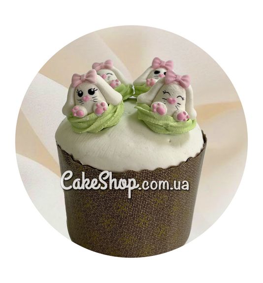 ⋗ Сахарные фигурки Зайка в гнездышке ТМ KD купить в Украине ➛ CakeShop.com.ua, фото