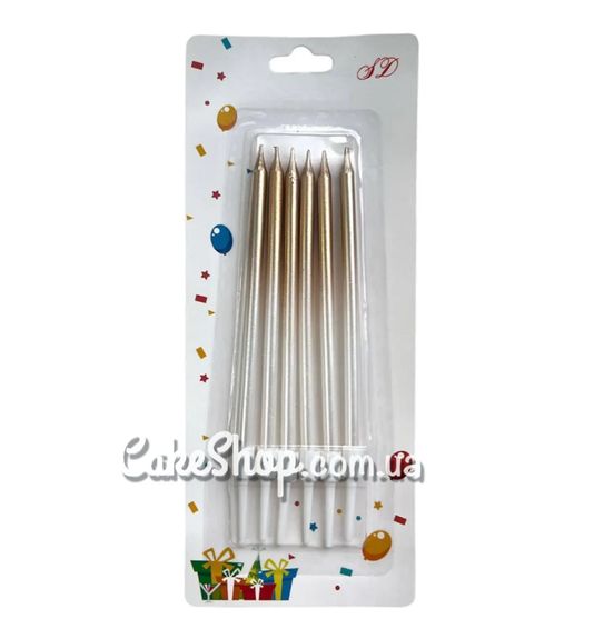 ⋗ Свічки тортові Омбре Біло-золоті купити в Україні ➛ CakeShop.com.ua, фото