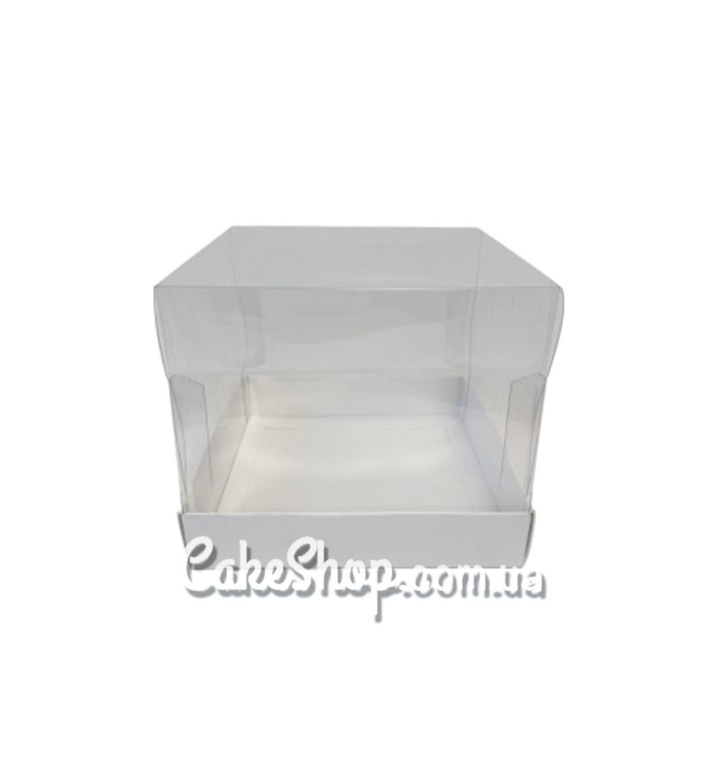 ⋗ Коробка Акваріум для бенто-торта Біла, 14х14х12 см купити в Україні ➛ CakeShop.com.ua, фото