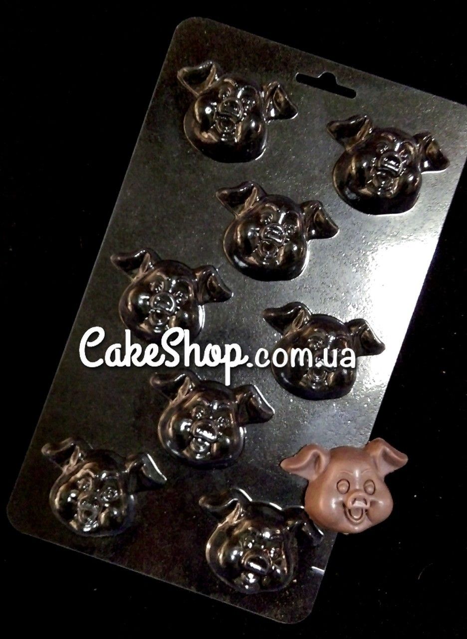⋗ Пластиковая форма для шоколада Свинка купить в Украине ➛ CakeShop.com.ua, фото