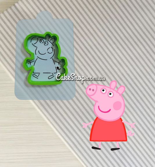⋗ Вырубка пластиковая с трафаретом Пеппа купить в Украине ➛ CakeShop.com.ua, фото