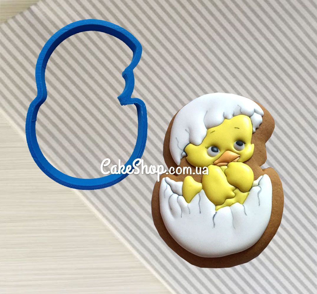 ⋗ Вырубка пластиковая Цыпленок в яйце 2 купить в Украине ➛ CakeShop.com.ua, фото