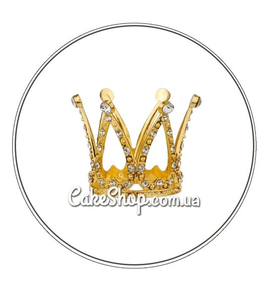 ⋗ Корона міні Золото №2, 3 см купити в Україні ➛ CakeShop.com.ua, фото
