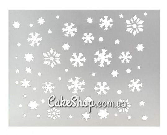 ⋗ Трафарет Снежинки малые купить в Украине ➛ CakeShop.com.ua, фото