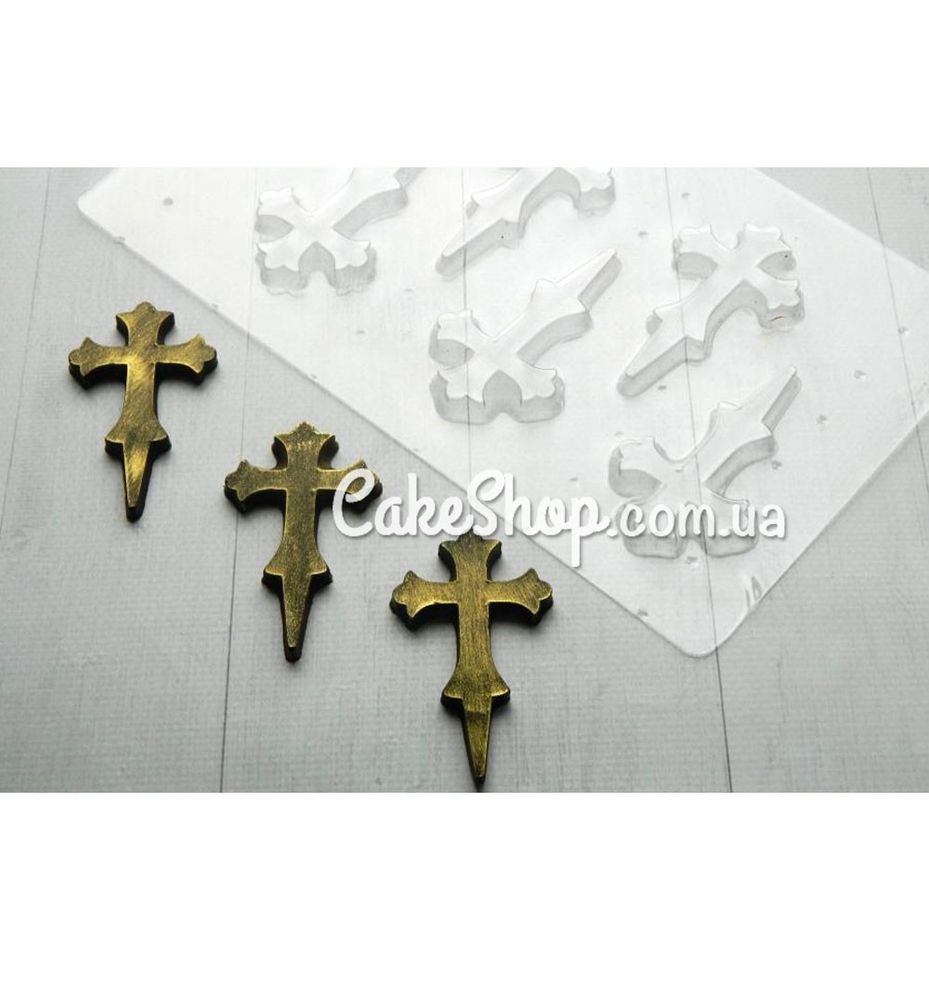 Пластикова форма для шоколаду Великодній хрест 1 топпер - фото