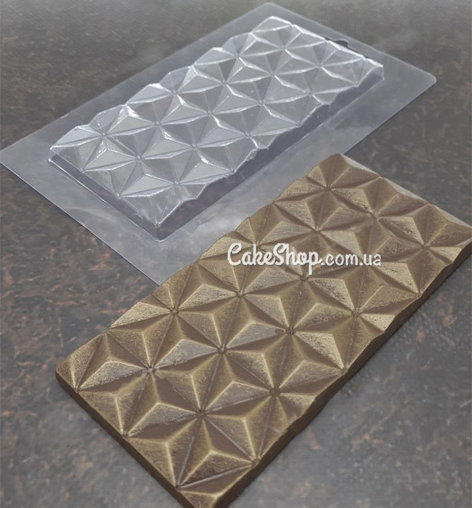 Пластикова форма для шоколаду плитка Пірамідка - фото