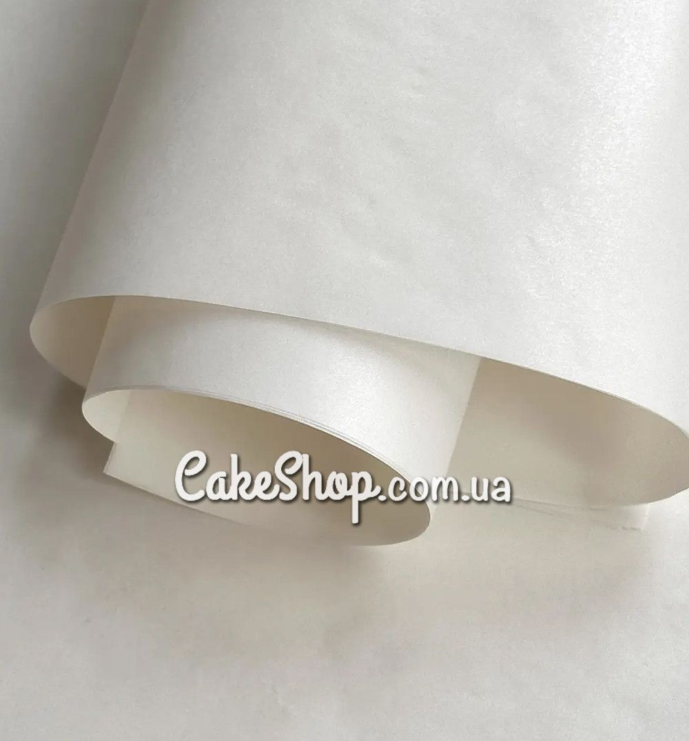 ⋗ Бумага тишью плотная White с перламутром 30г/м, 10 листов купить в Украине ➛ CakeShop.com.ua, фото