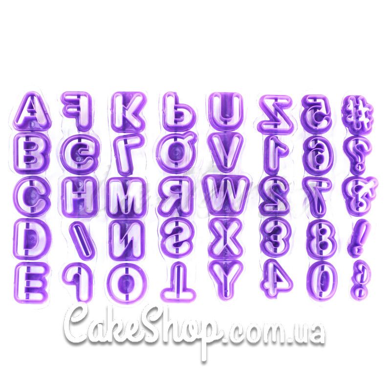 Набор резаков для мастики Английский алфавит + цифры - фото