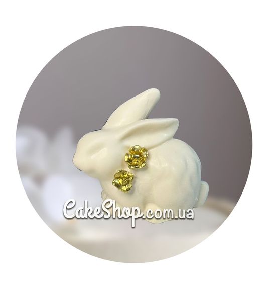 ⋗ Шоколадная фигурка Кролик силуэт маленький с золотом ТМ ДомК купить в Украине ➛ CakeShop.com.ua, фото