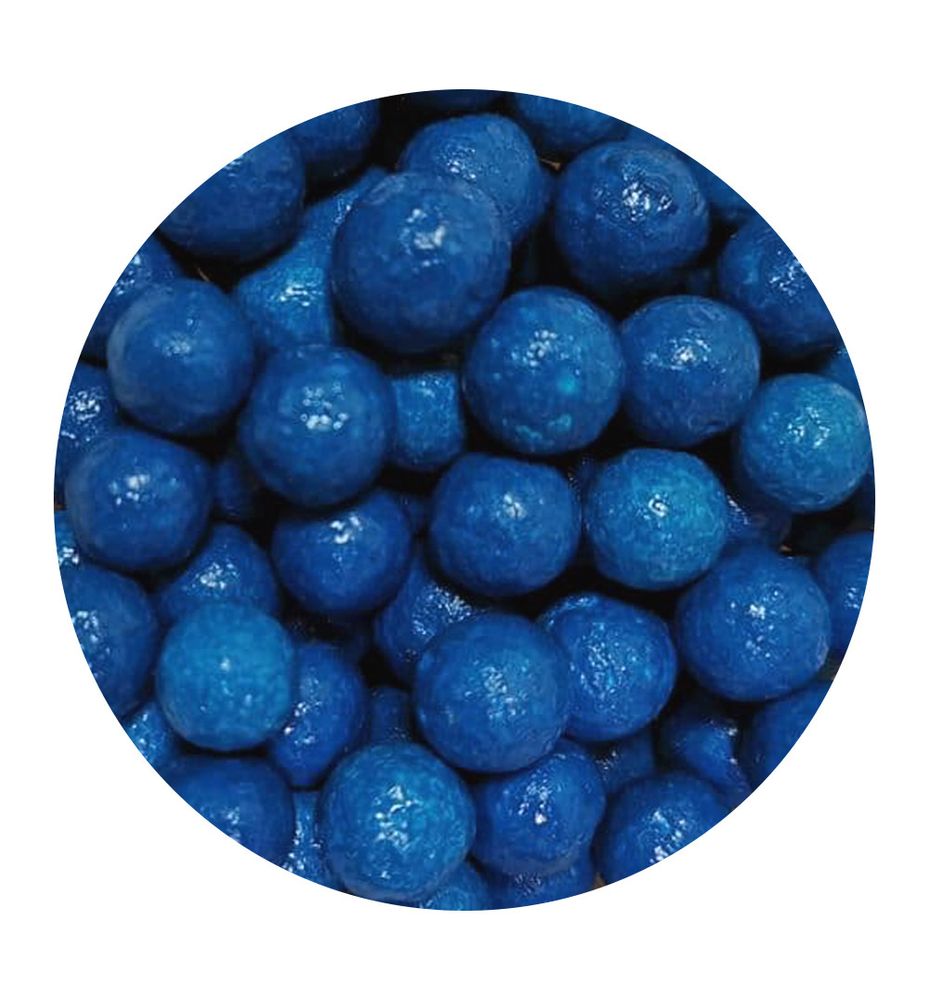 Посипка Кульки глянцеві Сині 10 мм, 50 г - фото