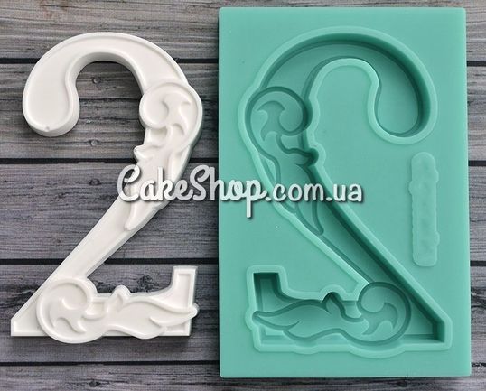 ⋗ Силиконовый молд Цифра 2 купить в Украине ➛ CakeShop.com.ua, фото