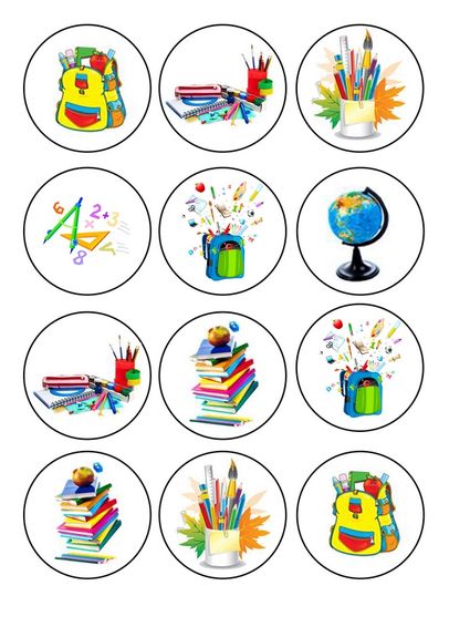 ⋗ Вафельна картинка для капкейків Школа 5 купити в Україні ➛ CakeShop.com.ua, фото