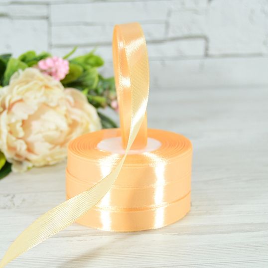 ⋗ Стрічка атласна Персикова 12 мм купити в Україні ➛ CakeShop.com.ua, фото