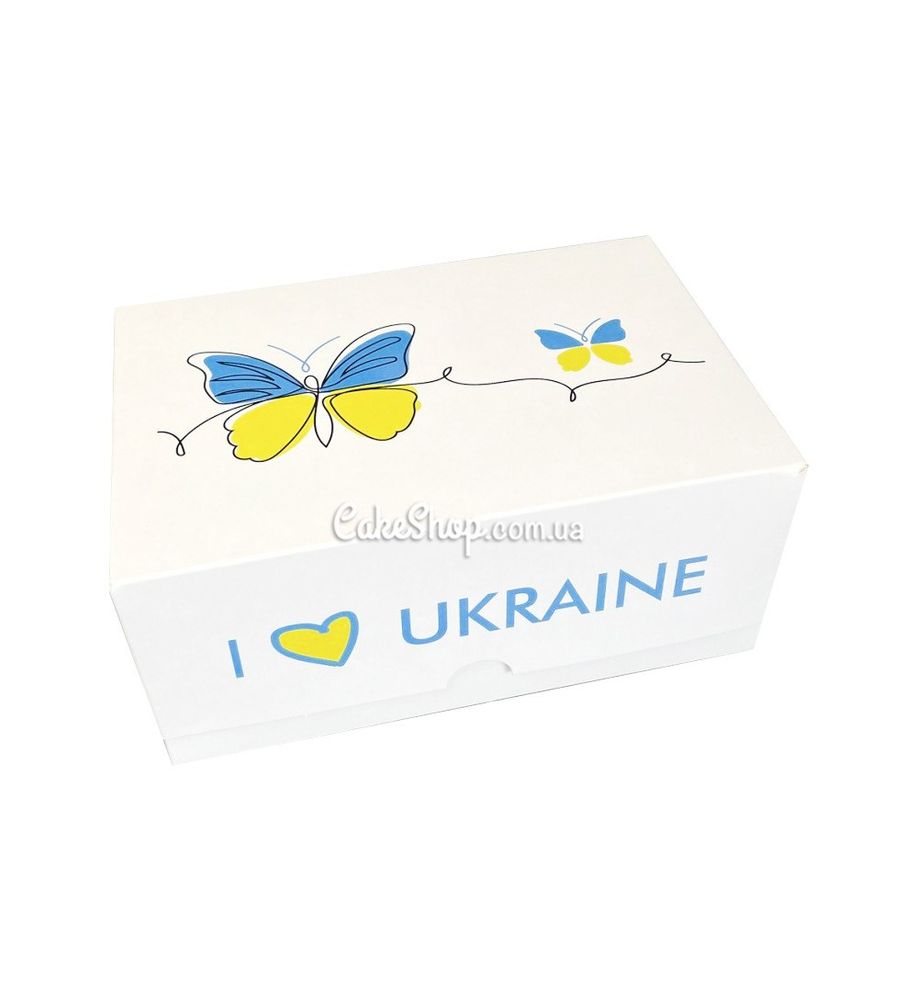 Коробка на 2 кекси Україна, 18х12х8 см - фото