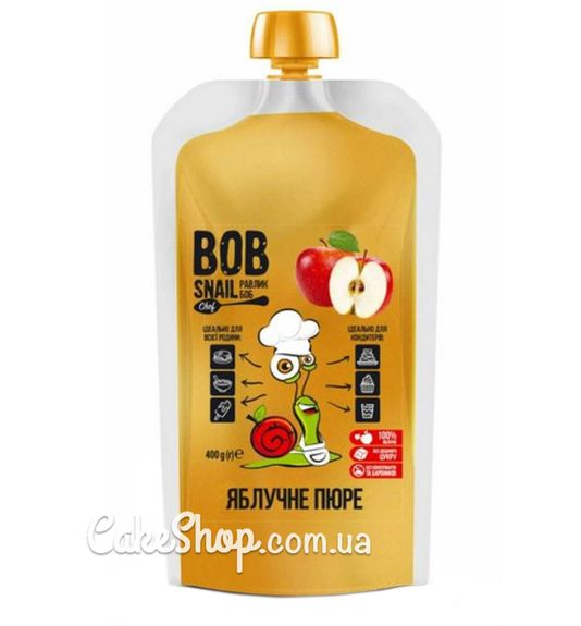 ⋗ Пюре яблучне без цукру Bob Snail, 400 г купити в Україні ➛ CakeShop.com.ua, фото