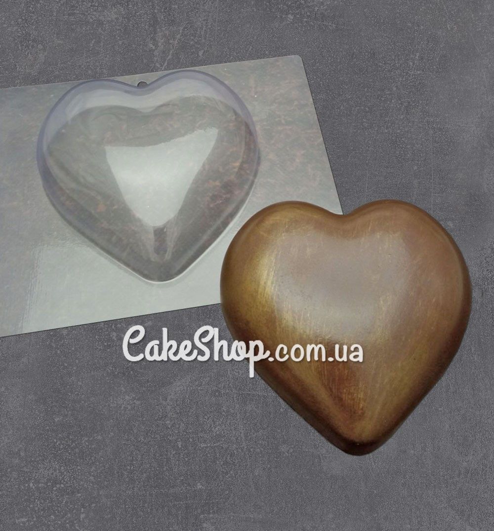 ⋗ Пластиковая форма для шоколада 3D Сердце №2 купить в Украине ➛ CakeShop.com.ua, фото
