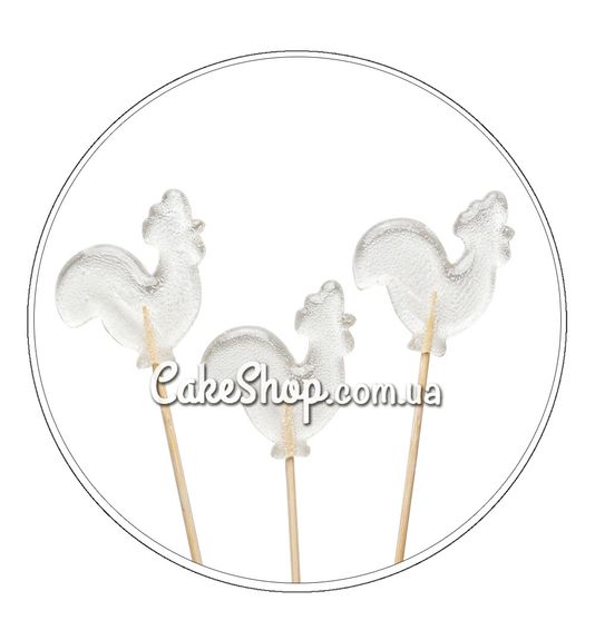 ⋗ Леденцы из изомальта Петух прозрачный, 1 штука купить в Украине ➛ CakeShop.com.ua, фото