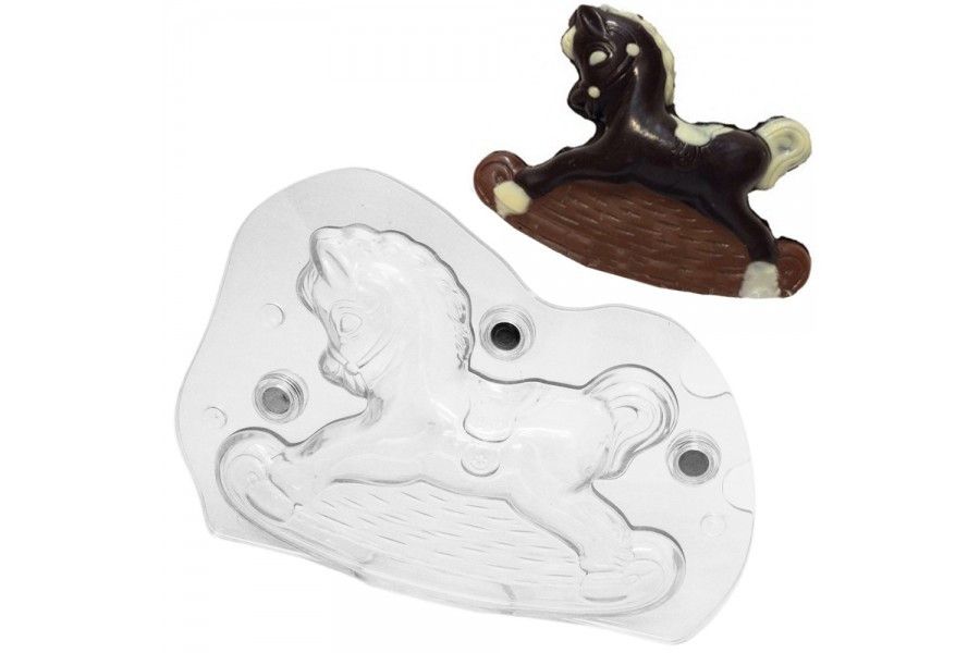 Форма для шоколаду Конячка-качалка 3D - фото
