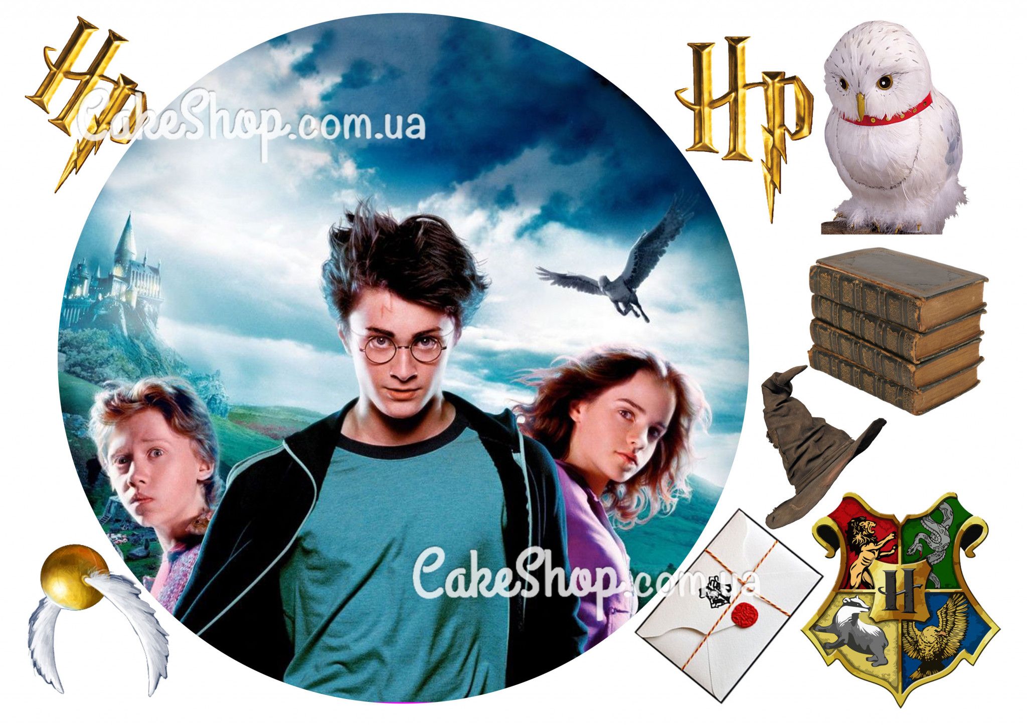 ⋗ Сахарная картинка Гарри Поттер 2 купить в Украине ➛ CakeShop.com.ua, фото