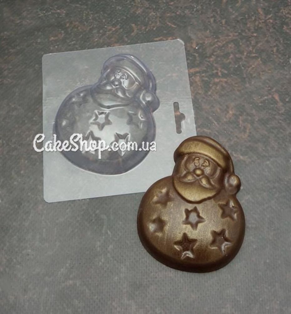 Пластиковая форма для шоколада Игрушка-неваляшка Дед Мороз - фото