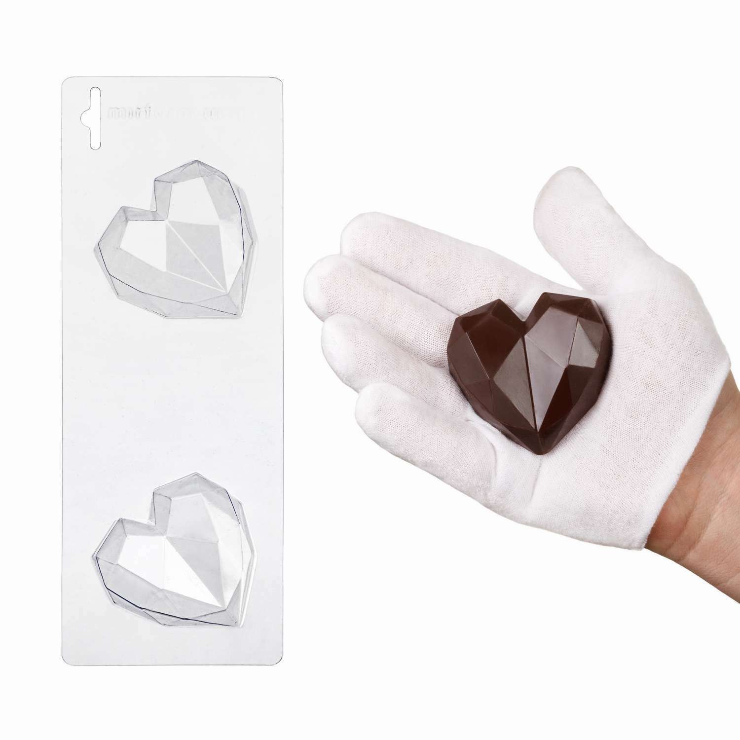 ⋗ Пластикова форма для шоколаду Рубінове серце купити в Україні ➛ CakeShop.com.ua, фото
