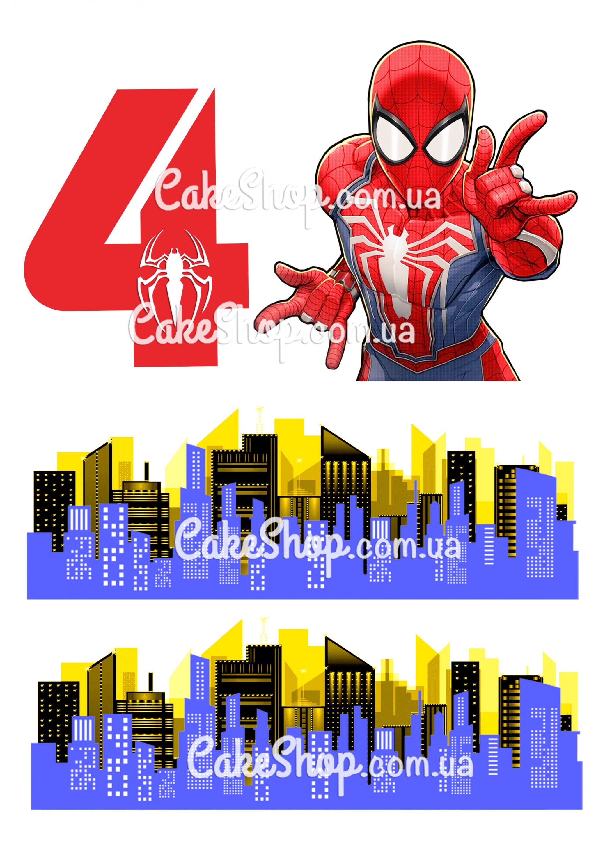 ⋗ Вафельна картинка Людина-павук 10 купити в Україні ➛ CakeShop.com.ua, фото