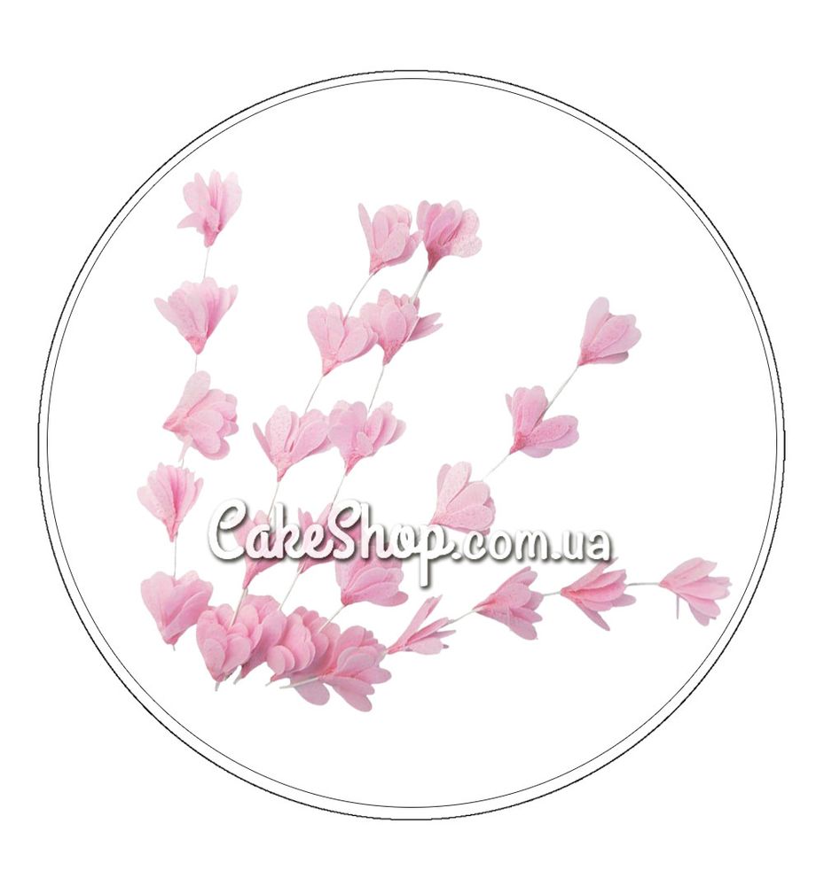 Вафельна квітка Гілочка сакури рожева ТМ Сладо - фото